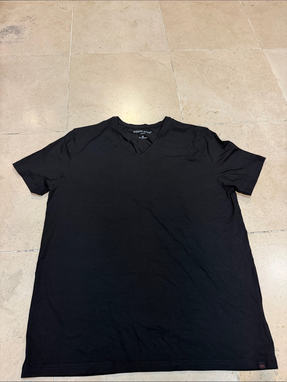Derek Rose Black V-Neck Short Sleeve Tee